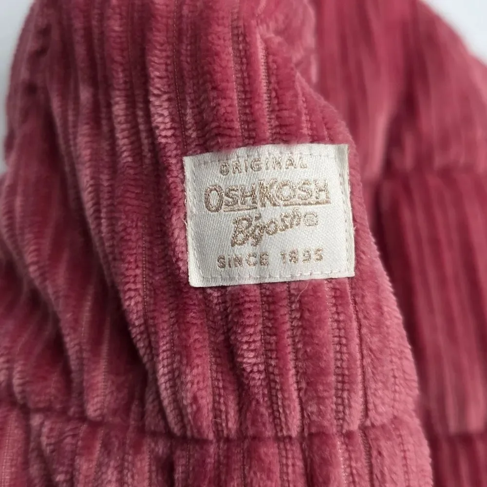Toddler Girls Oshkosh Soft Pink Ribbed Heavyweight Puffer Jacket Size 4 Small